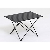 간편 휴대 롤 접이식 캠핑 야외 예쁜 테이블 대형 산행 장비 캠프파이어, 블랙