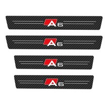 아우디a6부품 4pcs 자동차 스티커 아우디 a6 2006 2009 자동차 임계 값 보호 탄소 섬유 자동차 stylin 안티 스크래치 도어 씰 프로텍터, 4pcs a6