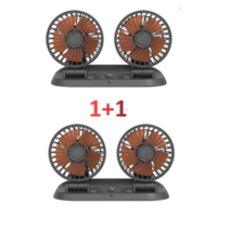 Hoyoiun 1+1 수동회전차량용선풍기 차량용 선풍기 더커진 5인치 3D듀얼수동회전 인증, 24v-점연기
