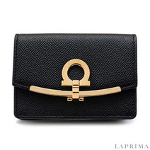 페라가모 [FERRAGAMO] 간치니 카드 케이스 22-D198 NERO 683350