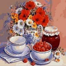 DIY명화Q363 꿀단지옆산딸기 size 50*40cm