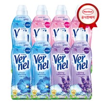 헨켈 고농축 섬유유연제 버넬 0.9L 8개+퍼실 300ml 증정, 와일드로즈, 와일드로즈
