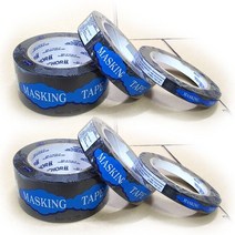 흑마스킹테이프 40M 검정색 1.2cm 2.5cm 마스킹 길이 40M 어린이집 유치원 초등학교, 1.2cm(폭) X 40m(길이), 1개