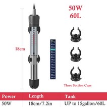 물고기 수족관 열대어 어항 히터기 FEDOUR-수족관 히터 50W/100W/300W 정밀 조절 가능한 온도 장치 로드 수조 액세서리, [03] 300W Red, [02] UK Plug 220V