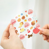 카카오프렌즈 에이프릴샤워 리무버블 스티커 캐릭터 다꾸, 튜브