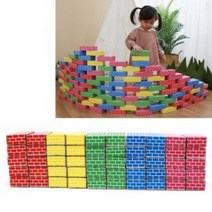 SOCEAN 종이 벽돌 블럭 집짓기 놀이 탑쌓기 오색 50PCS 소 유아 실내 체육 아기 완구 베이비 선물 유아 운동 오감 놀이 블록완구 두뇌 게임 오감 놀이 유아동 장난감 촉감 발달 장난감 어린이 완구