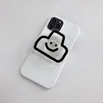 (투명 아크릴톡) 뽀Q. 맥세이프 자석 마그네틱 스마트톡 그립톡 휴대폰 스마트톡 만들기 아이폰 케이스 제작 투명 커플 우정 휴대폰 핸드폰거치대, 거친 버전