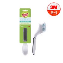 스카치브라이트 다용도 핸디 브러쉬 청소솔 욕실 바닥청소, 화이트, 2개