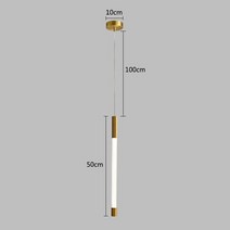 파워딜 골드 행잉 링 펜던트 조명 따뜻한 화이트 LED 램프 레스토랑 바 카페 U 모양, 08 D-1head_01 차가운 흰색