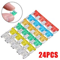 자동차퓨즈 24pcs 자동 자동차 트럭 오토바이 5a 10a 15a 20a 25a 30a 혼합 크기 로우 프로파일 키트 마이크로 미니 블레이드, China