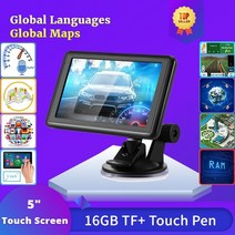 새로운 5 인치 hd fm 자동차 gps 탐색 최신 유럽지도 sat nav ruck gps 내비게이터 경보 알림이있는 자동차 글로벌 언어