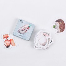 45개/상자 여러 가지 빛깔의 스티커 귀여운 카바이플래너 저널 일기 스크랩북 종이 스티커 문구, D