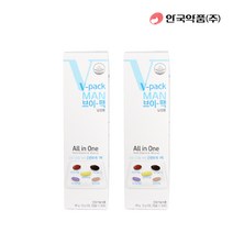 [안국약품] 브이팩 V-PACK 하루한포데일리 강한남자 더블팩 남성용 60포 (2개월분), 단품, 단품