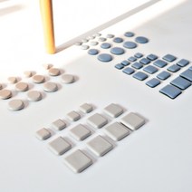 테프론 가구 의자패드 소음방지 스크래치 층간소음 긁힘방지, 블루사각40MM
