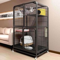 대형 이동식 고양이 케이지 분리 여유 공간 격리장 집, 화이트 3층 71X53X86 해먹포함