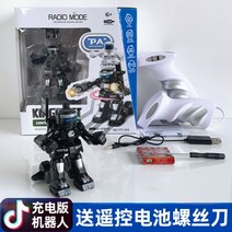 권투 휴머노이드 전투 로봇 RC배틀 AI 행동복사 RC 변신로봇 원격제어, 블랙