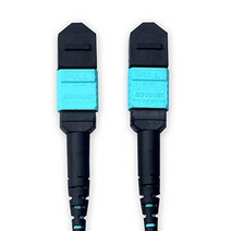 1 미터 여성 MPO/MTP-MPO OM4 12 가닥 QSFP SR 모듈 -B AQUA 50/125um 용 코어 다중 모드 광섬유 케이블