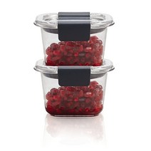 Rubbermaid Brilliance 식품 보관 용기 미니 0.5컵 투명 2팩179917