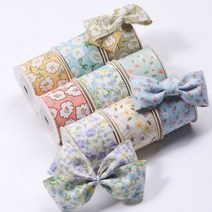 에일린리본 쥬리 원단리본 리본공예diy 포장리본 꽃집리본 포장끈, 4cm, 1마 90cm, 2#블루목화