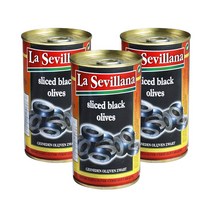 라세빌라나 슬라이스 블랙올리브 (캔) 350g x 3개, 단품