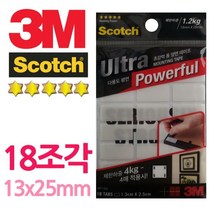 3M 울트라초강력 18조각 폼 양면테이프 조각테이프 일제 파워풀 폼테이프 양면테이프