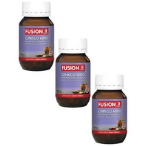 Fusion 퓨전 은행잎 추출물 Ginkgo 60정, 3개