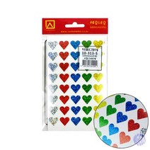 홀로그램 4매 사무용스티커 팬시스티커 별스티커 노트스티커