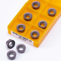 10PCS RPMT10T3 MOE JS VP15TF 외부 초경 블레이드 삽입 선반 밀링 커터 CNC 공작 기계, 01 RPMT10T3 MOE VP15TF