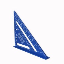 측정 도구 광장 눈금자 알루미늄 합금 속도 각도기 카펜터 Tri-Square Line Scriber Saw Guide, Blue INCH