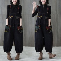 와와맘 여성 멜빵 점프수트 배기팬츠 시보리 똥싼바지 DJZ46