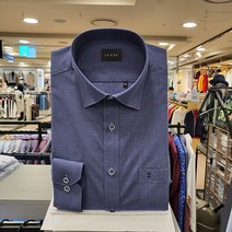 NC불광점 예작 **면60%폴리 40%면혼방 인기상품!!**심플하고 세련된 네이비 호리존탈 일반핏 긴팔 셔츠 YJ1FBR912NY