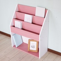 양지가구 전면책꽂이600 정리선반 진열장 틈새책장 책꽂이 공간정리 파스텔색 소품정리 책정리 동화책, 전면600진달래