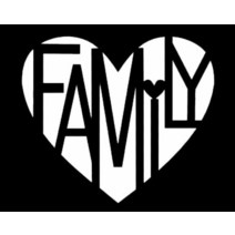 Makarios LLC Family Heart Love Cars Trucks 반스 Walls Laptop MKR| 화이트 | 5.5 x 5|MKR724