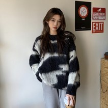 타이다이 니트 나염 긴팔루즈핏 중기장 니트 레드폭스 스트릿 스웨터