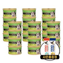 아보덤 고양이 그레인프리 캣 주식캔 85g 24개 + 증정 고양이츄르, 참치&치킨 24개