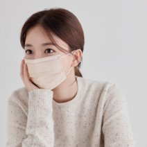 중형 고래마스크 / 연약한 피부에 부드러운 국내원단, [고래] 연보라 1박스 (중형)