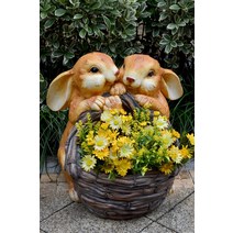 토끼 마당꾸미기 정원 레이아웃 조경 장식품 공원, G