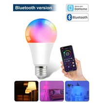 스마트전구 LED IOT DoHome-스마트 전구 WiFi Alexa 램프 Google Home HomeKit Siri 음성 제어/블루투스 1, 01 12w, 01 bluetooth bulb