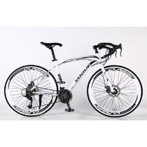 ( 로드 자전거 ) 입문용 700C 로드자전거 21/24/27단 30/40/60림, 화이트블랙  27단 60림