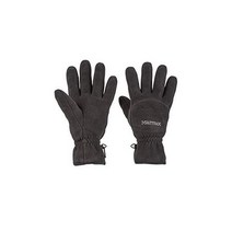 MARMOT 남성용 양털 장갑, 작은, 검은색