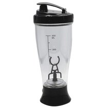 쉐이크텀블러 전동 쉐이커 자동 손잡이 450ml usb 셰이커 병 전기 단백질 셰이커 병 교반기 대형 마력 블렌더 주스 밀크 커피 믹싱 컵, 검은색