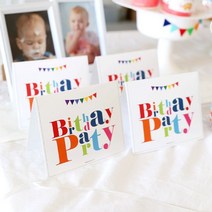 e베이비랜드 테이블카드 1p 일반카드, 생일레인보우