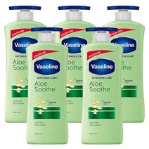 바세린 인텐시브 케어 알로에 수드 바디로션, 600ml, 5개