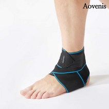 Aovenis 감는 발목보호대 얇은 스포츠 축구 발목 인대 보호 아대 밴드 남녀공용, 블랙, 1개