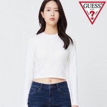 게스 게스 여성 SUZY-골지 자수 긴팔티_K YM3K1490