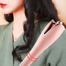 SHE-U봉고데기 자동 회전 고데기 온도조절, 분홍색