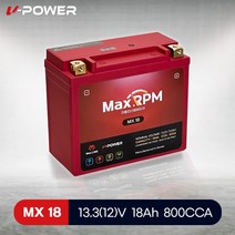 할리데이비슨 다이나 브이파워 MX18 리튬인산철 배터리 YTX20HL-BS 91-17년, 1개