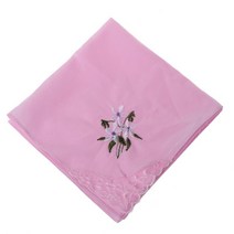 3pcs/set 29x29cm 여성 스퀘어 손수건 꽃 꽃 자수 사탕 컬러 포켓