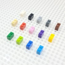 요고요 레고 호환 부품 커스텀 벌크 브릭 블럭 타일 플레이트 100G 소포장 패키지, [브릭 1 x 2] 베이지 100G