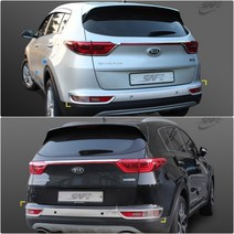 자동차 리어범퍼몰딩 뒷범퍼 슬림범퍼가드 맥스크루즈 싼타페DM 올뉴스포티지 아반떼MD, 범퍼가드, 5.카렉스GT수퍼슬림-실버